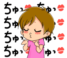 Boy saying forever sticker #14683131