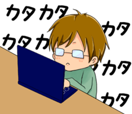 Boy saying forever sticker #14683135