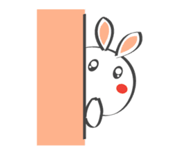 Smile Rabbit V sticker #14683958