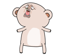 Pink Bear I love you hahaha sticker #14685721