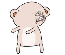 Pink Bear I love you hahaha sticker #14685723