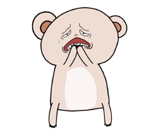 Pink Bear I love you hahaha sticker #14685724