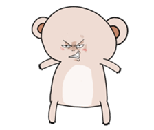 Pink Bear I love you hahaha sticker #14685731