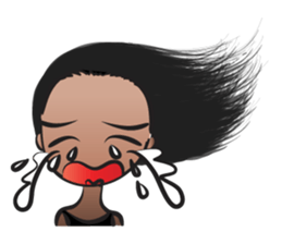Aimee long hair flying sticker #14685751