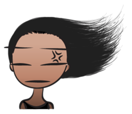 Aimee long hair flying sticker #14685755