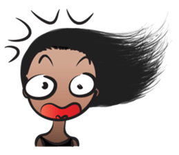 Aimee long hair flying sticker #14685756