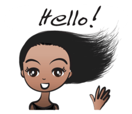 Aimee long hair flying sticker #14685757