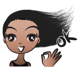 Aimee long hair flying sticker #14685758