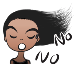 Aimee long hair flying sticker #14685759