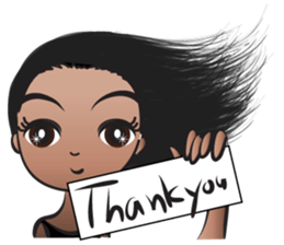 Aimee long hair flying sticker #14685760