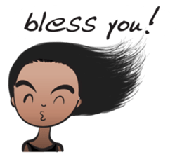 Aimee long hair flying sticker #14685763