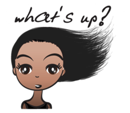 Aimee long hair flying sticker #14685764