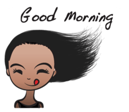 Aimee long hair flying sticker #14685767