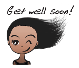 Aimee long hair flying sticker #14685768