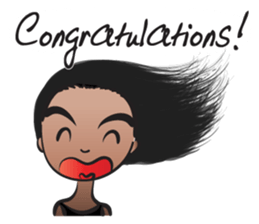 Aimee long hair flying sticker #14685769