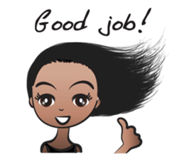 Aimee long hair flying sticker #14685772