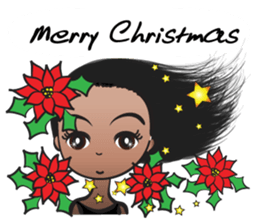 Aimee long hair flying sticker #14685779