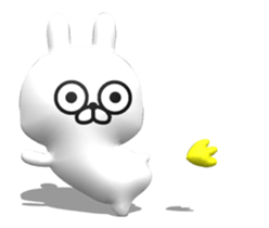 [3D] Three-dimensional rabbit! sticker #14686056