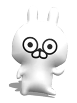 [3D] Three-dimensional rabbit! sticker #14686057
