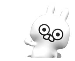 [3D] Three-dimensional rabbit! sticker #14686058