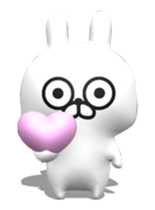 [3D] Three-dimensional rabbit! sticker #14686061