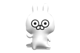 [3D] Three-dimensional rabbit! sticker #14686067