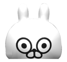 [3D] Three-dimensional rabbit! sticker #14686071