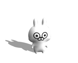 [3D] Three-dimensional rabbit! sticker #14686072