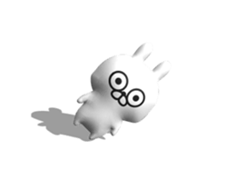 [3D] Three-dimensional rabbit! sticker #14686073