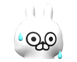 [3D] Three-dimensional rabbit! sticker #14686075