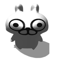 [3D] Three-dimensional rabbit! sticker #14686076