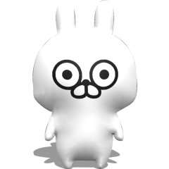 [3D] Three-dimensional rabbit!