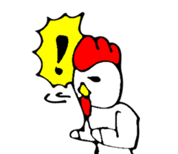 a man who could not become a rooster sticker #14686307