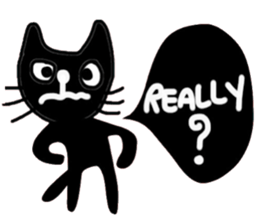 Meawmeaw, Black Cat in January (English) sticker #14686406