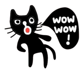 Meawmeaw, Black Cat in January (English) sticker #14686407