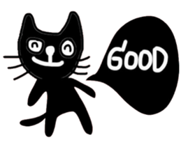 Meawmeaw, Black Cat in January (English) sticker #14686408