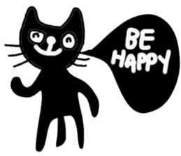 Meawmeaw, Black Cat in January (English) sticker #14686409