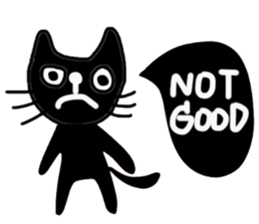 Meawmeaw, Black Cat in January (English) sticker #14686410