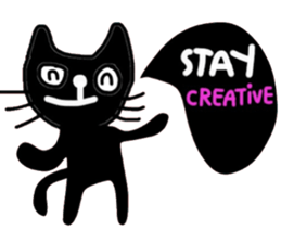 Meawmeaw, Black Cat in January (English) sticker #14686411