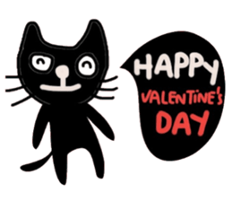 Meawmeaw, Black Cat in January (English) sticker #14686412