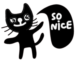 Meawmeaw, Black Cat in January (English) sticker #14686413