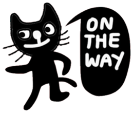 Meawmeaw, Black Cat in January (English) sticker #14686416