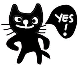 Meawmeaw, Black Cat in January (English) sticker #14686418