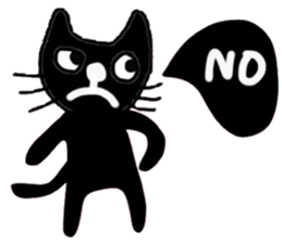 Meawmeaw, Black Cat in January (English) sticker #14686419