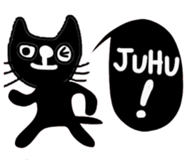 Meawmeaw, Black Cat in January (English) sticker #14686422