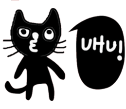 Meawmeaw, Black Cat in January (English) sticker #14686423