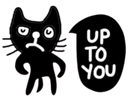 Meawmeaw, Black Cat in January (English) sticker #14686424