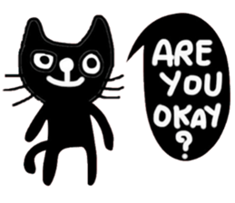 Meawmeaw, Black Cat in January (English) sticker #14686425