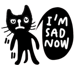 Meawmeaw, Black Cat in January (English) sticker #14686426