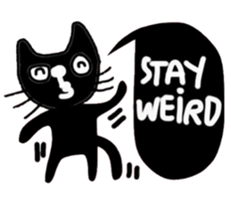 Meawmeaw, Black Cat in January (English) sticker #14686429